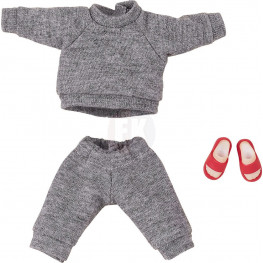 Original Character for Nendoroid Doll figúrkas Outfit Set: Sweatshirt and Sweatpants (Gray)